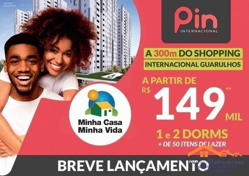 Imagem 6 de 14 de Pin Internacional Guarulhos 2 Dorm 36,09 M² 1 Vaga Carro Descoberta - 20169
