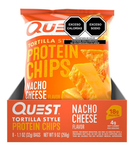 Chips De Proteína Quest Sabor Nachos Con Queso