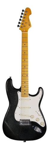 Guitarra elétrica Michael St GM222N stratocaster de  tília metallic black com diapasão de bordo