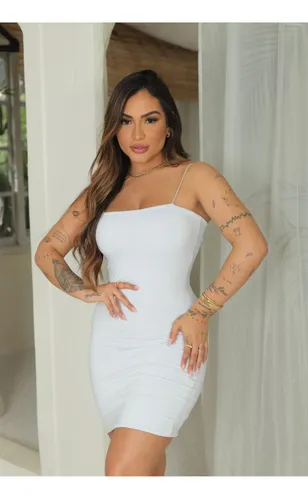 Vestido tubinho branco mercado livre 2025