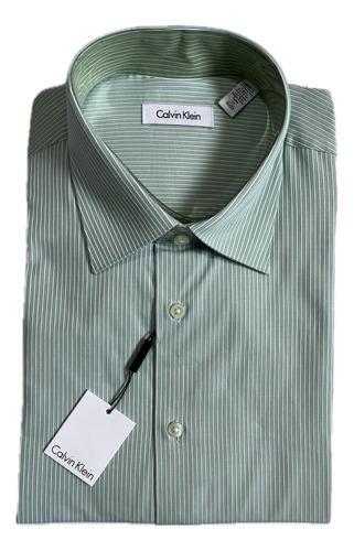 Camisa Calvin Klein Celedon De Manga Larga