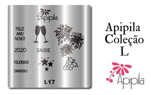 Placa De Carimbo De Unhas Apipila L17