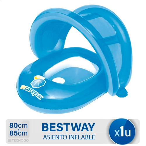 Imagen 2 de 6 de Flotador Asiento Con Techo Inflable Salvavidas Bebe Bestway