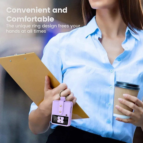 Funda De Teléfono Para Galaxy Z Flip 3 Con Soporte Para Anil