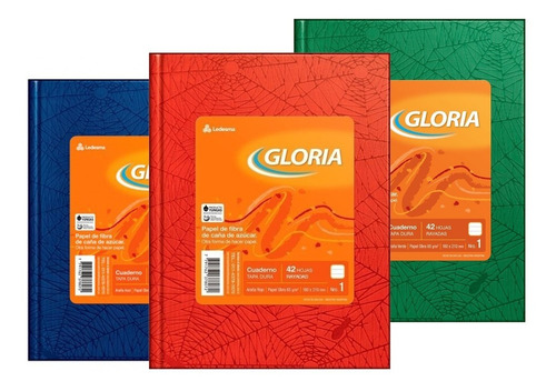 6 Cuadernos Gloria Tapa Dura Forrado 42hjs Cuaderno   Kaos  