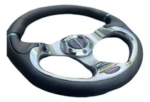 Comprar Volante Deportivo Tuning Racing 32cm Negro + Cromo V519-01