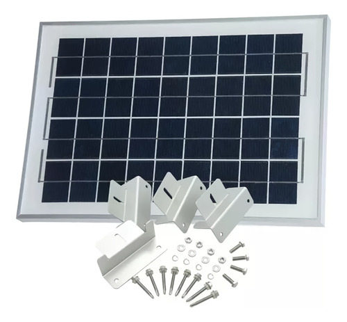Panel Solar Policristalino 10w Con Soportes Enertik