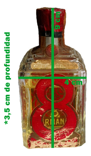 Botella Anis Licor Los 8 Hermanos Miniatura 4x9 Cm Vintage (Usado)