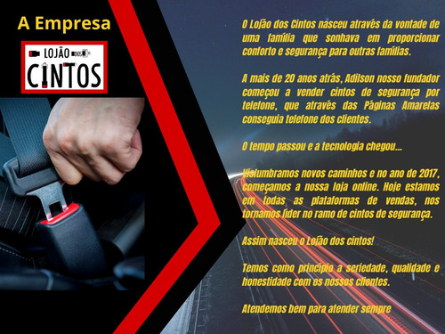 Fecho Haste Fêmea P/ Cinto De Segurança Parati 2 Peças