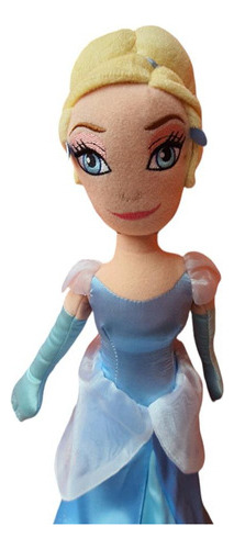 Pelúcia Boneca Princesa Cinderela Azul 50cm Long Jump