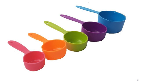 Set Juego Tazas Medidoras X 5 Plasticas Cocina Reposteria
