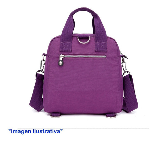 Imagen 9 de 10 de Bolsa Impermeable Dama Mochila Amplia Viaje 2en1 De Hombro Z