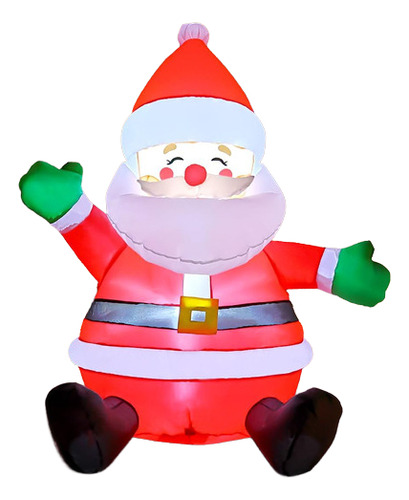 Papá Noel Inflable Luces Led Navidad 1 5mts Decoración Goosh