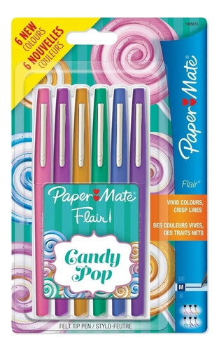 Plumígrafo Flair Candy Pop X 6unds Paper Mate