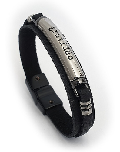 Imagem 1 de 5 de Pulseira Casual Masculina Thank