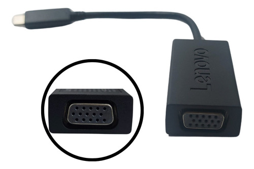 Cabo Adaptador Usb-c Vga Lenovo Monitor Projetor Tv Original