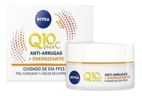 Creme facial Nivea Q10 Plus C Dia Fps15 Anti-age Energy 50 ml Tipo de pele Todos os tipos de pele