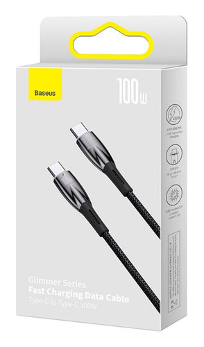 Cable Baseus Tipo C A Tipo C Carga Rápida 100w 2m 20v 5a