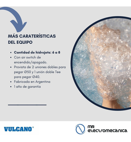 Bomba Autodrenante Vulcano Hidromasaje 0.75 Hp Modelo Bad75