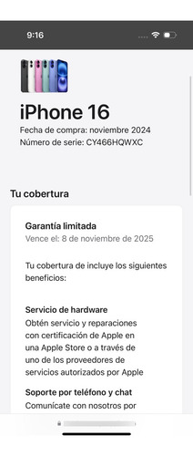 Apple Iphone 16. 100% De Pila. At&t. 128gb Color Blanco Blanco (Usado)