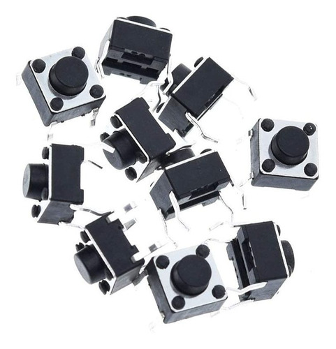 Lushumada 100pcs Switch Momentary Tact 6 5mm Dip Middle