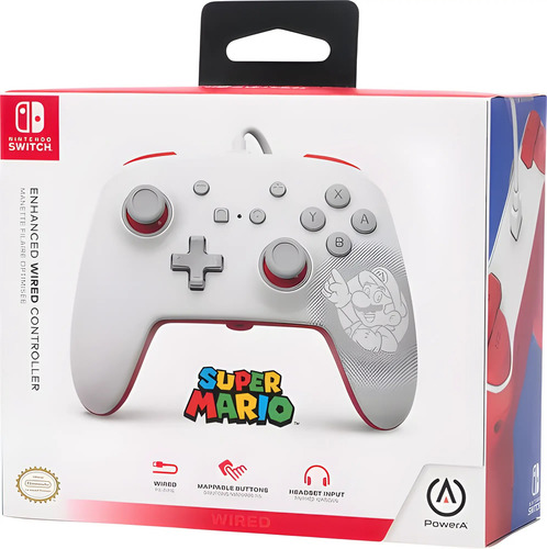Control Power A Wired - Nintendo Switch - Super Mario (Usado)