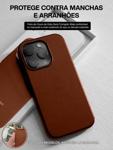 Capa Capinha Case Couro Premium Magsafe Protetora Para iPhone 11 12 13 13 Pro 13 Pro Max 14 14 Plus 14 Pro 14 Pro Max 15 15 Plus 15 Pro 15 Pro Max