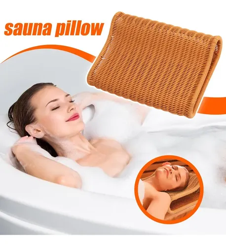 Almohada De Madera Para Sauna – Reposacabezas Ergonómico De 37x39x10 Cm, Cómodo Y Ecológico, Accesorio Para Sala De Sauna