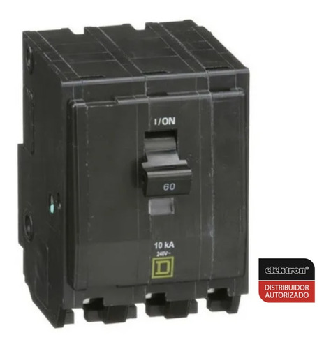 Imagen 2 de 3 de Pastilla Interruptor Termomagnético Qo360 3polo60a Schneider