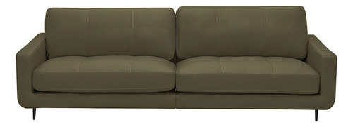 Sofá Isaac 3 Lugares 210cm Couro Fendi