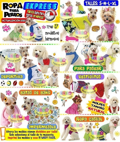 Moldes Y Patrones De Ropa Perros Casitas Y Accesorios Ui