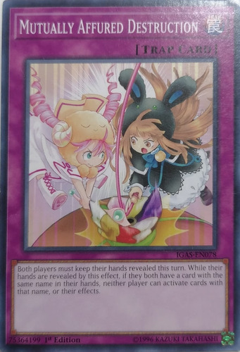 Yugioh! Mutually Affured Destruction Igas-en078 1st E Common