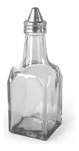Botella Recipiente Cuadrada Vinagrera Aceitera Vidrio 6 Oz