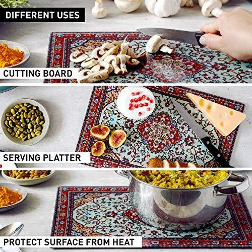 Tabla Cortar Vidrio Templado Para Cocina Cristal Calor