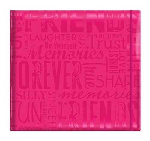 Mbi 12x12 Inch Gloss Post Bound  Friends  Album, Pink (84812
