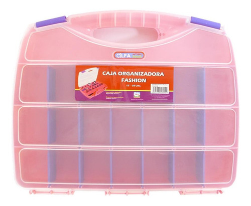Imagen 2 de 8 de Caja Organizadora Plástica Tipo Maleta 23 Esp, Alfa Hogar