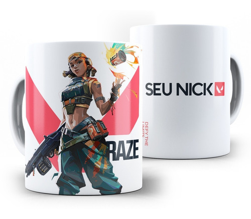 Imagem 2 de 10 de Caneca Valorant Sova Com Nome Personalizado