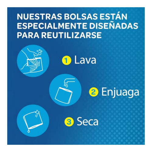 Ziploc Bolsas Reutilizable, Paquete Mixto, Cont. 9 Piezas, 3