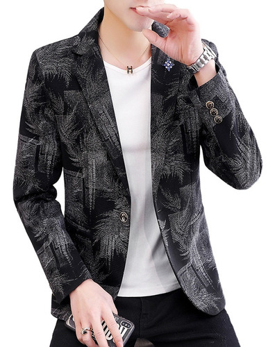 Blazer Trajes Saco Diseño Coreana Moda Ocio Para Caballeros
