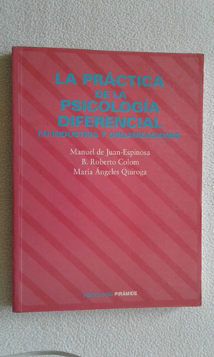 La Practica De La Psicologia Diferencial-editorial Piramide-