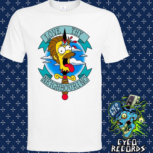 Imagen 1 de 3 de Simpsons - Flanders - Animacion - Polera- Cyco Records