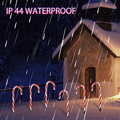 Bastones De Navidad Con Forma De Bastón De Caramelo Led, 12