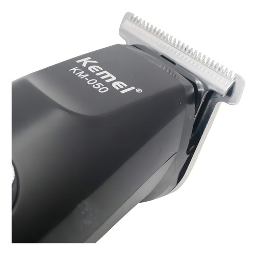 Máquina de cortar cabelo com aparador profissional Kemei Km-050 cor preta