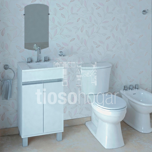 Vanitory Metal Baño 50cm + Mesada Bacha Patas Antihumedad