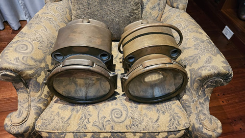 Importante Juego De Faros Brg A Carburo Auto Antiguo 1900/10 (Usado)