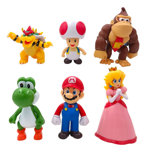 Set 6 Figuras Mario Bros ¡envío Inmediato!