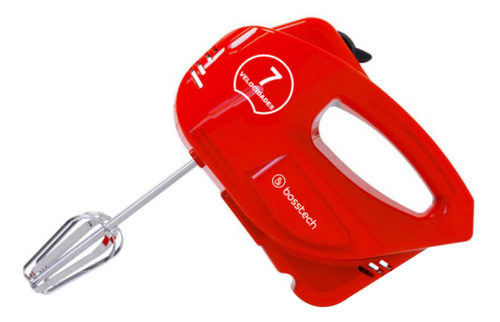 Batidora Domestica Bosstech M2 7 Velocidades 200 Watts Rojo