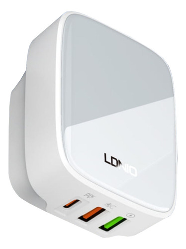 Cargador De Pared Lindio 32w 3usb Pd Dimm Color Blanco