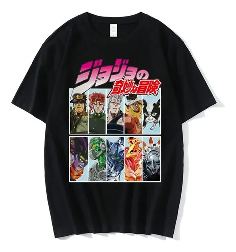 Camiseta Gráfica De Manga Corta Jojo Bizarre Adventure