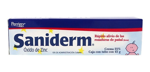 Crema Para El Alivio De Rozaduras De Pañal Saniderm 45 Grs